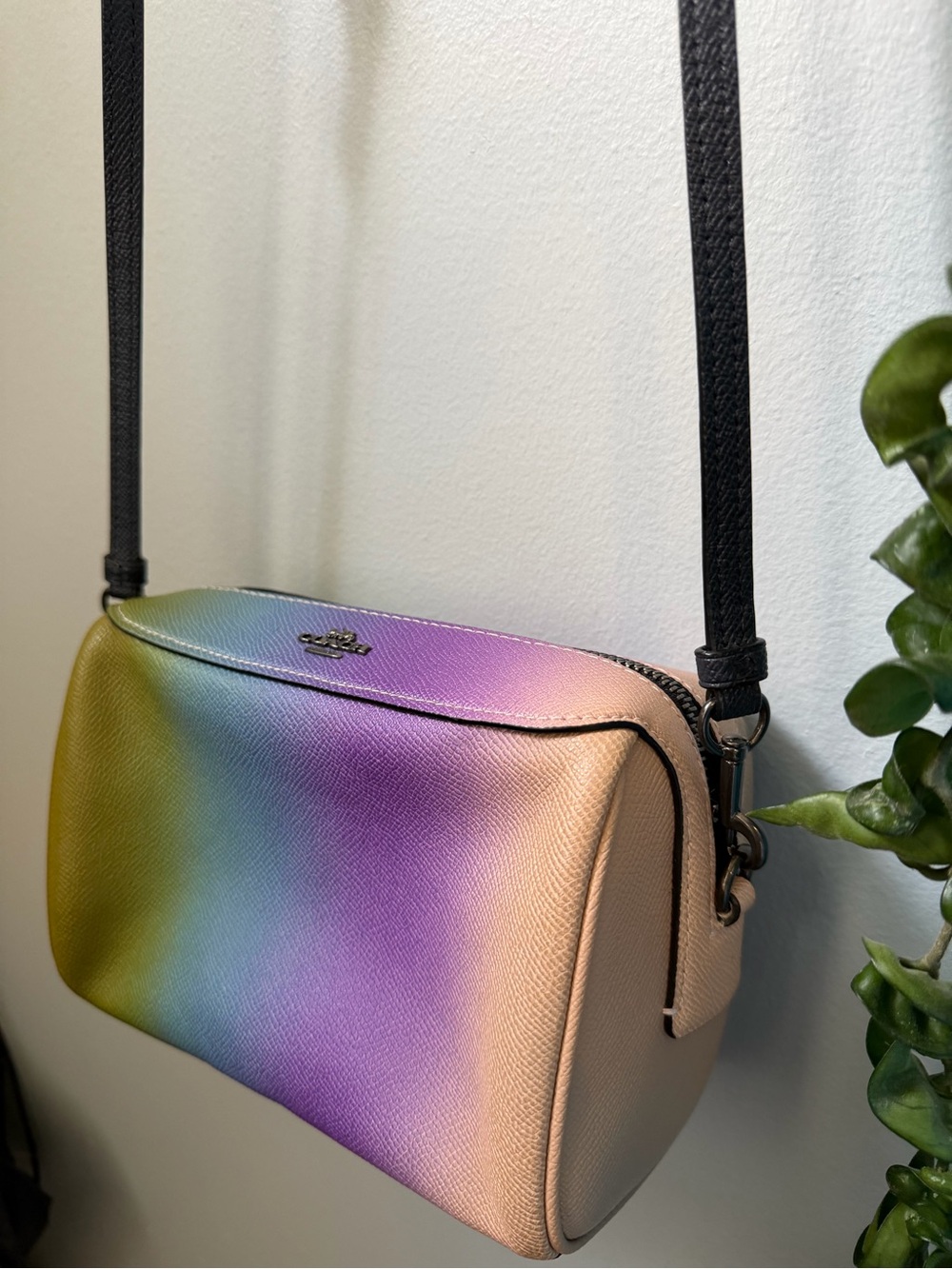 COACH Bennett Crossbody Ombre 91456 Multicolor Rainbow Leather Purse Bag Rare - Picture 9 of 15
